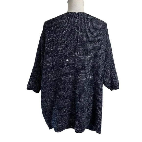 Universal Thread Blue Marled Cardigan Sweater Size Large Slouchy Open Duster Top - Picture 3 of 4